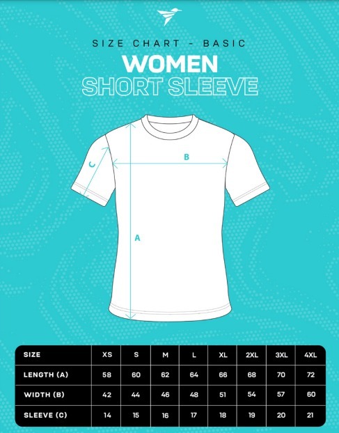 Panduan Ukuran Jersey Wanita
